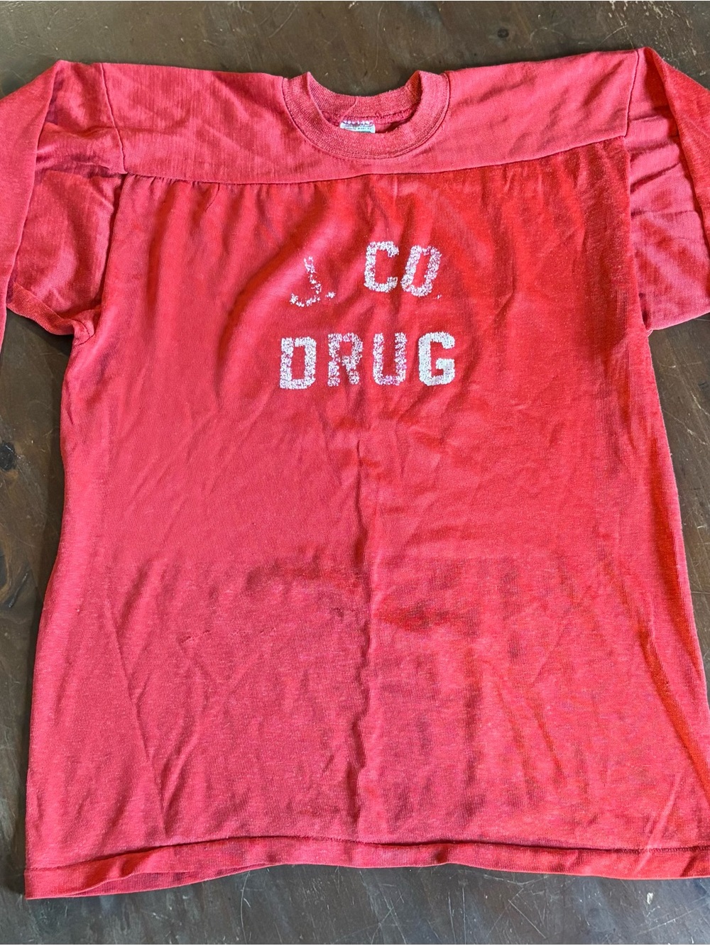 Vintage 3/4 Sleeve Football Jersey J. Co Drug #19 Mason Athletic Wear USA Made